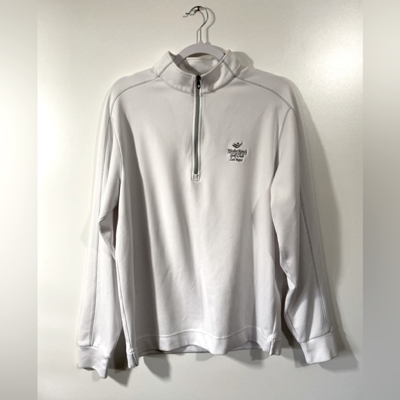 FootJoy Half-Zip Pullover in White Golf Sweatshirt size medium Las Vegas - Picture 8 of 8